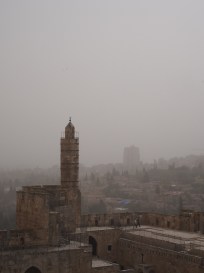 Dust storm over Jerusalem