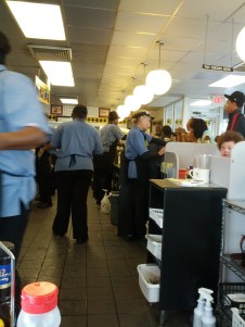 At the counter of the Waffle House