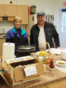 Doug and Judy Williams have prepared lunch for visitors